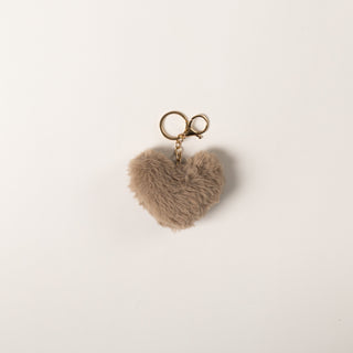 Faux Fur Heart Charm
