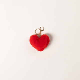 Faux Fur Heart Charm