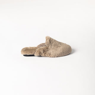 Faux Fur Mule in Camel
