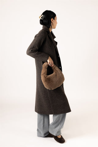 Faux Fur Perfect Purse in Camel