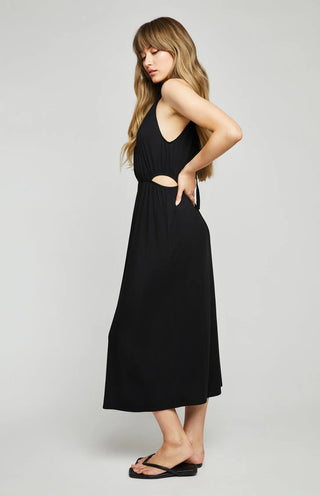 Edith Midi Dress in Black