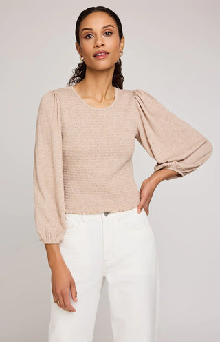 Mischa Knit Top in Heather Taupe