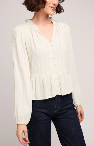 Ophelia Blouse in Cream