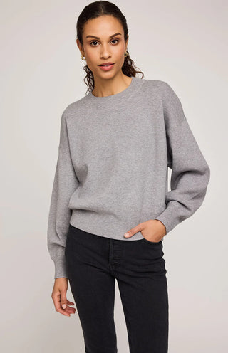 Alfie Crewneck Sweater in Heather Grey