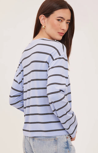 Indy Longsleeve Top in Sky Stripe