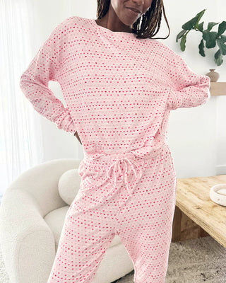 Tiny Hearts Marna Waffle Thermal PJ Set