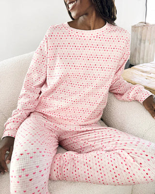 Tiny Hearts Marna Waffle Thermal PJ Set