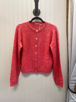 Closed Placket Cardigan in Raspberry