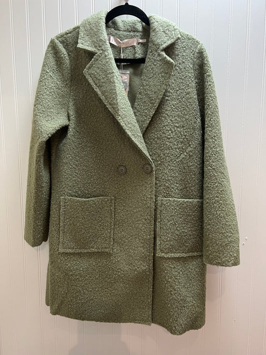 Faux Shearling Coat in Army Green