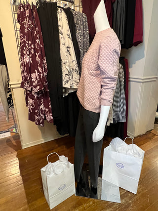 Braid Knitted Sweater in Blush