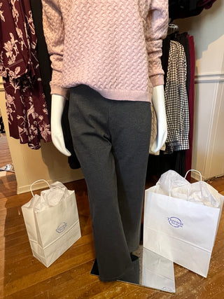 Classic Fit Ponte Pant in Charcoal