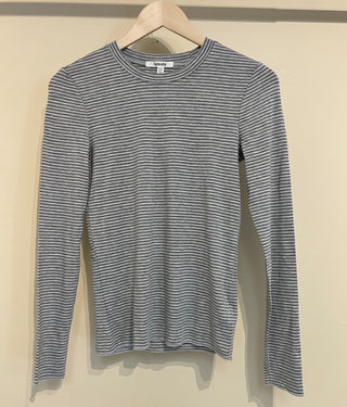 Bamboo Longsleeve Tee in Fog Stripe