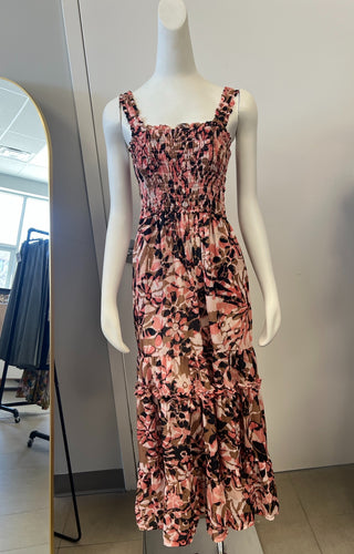 Tiered Smocked Maxi Dress in Paradise