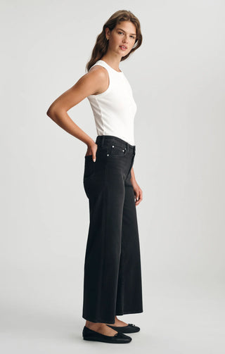 Paloma Mid Rise Wide Leg in Dark Smoke