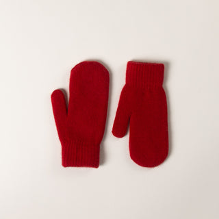 Solid Classic Mittens in Red