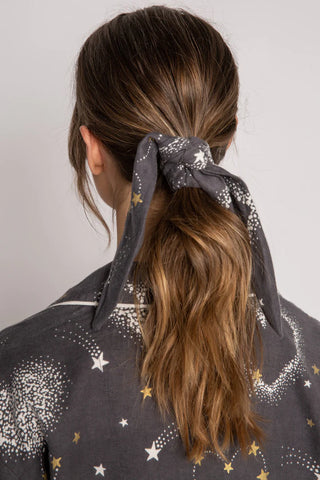 Star-Printed Flannel PJ Set
