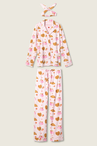 Parisian Brunch Club Flannel PJ Set