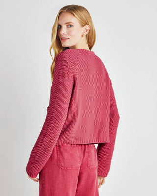 Andrea Cropped Cardigan in Rossa