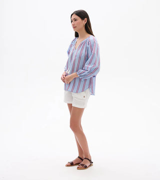 Naomi Blouse in Chambray Rainbow