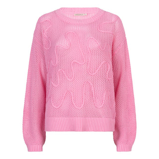 3D Knit Sweater in Pink