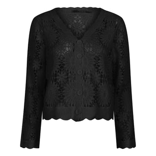 Crochet Cardigan in Black