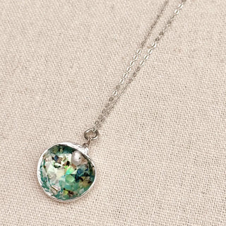 Silver Abalone Freshwater Pearl Necklace