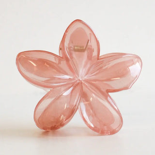 Floral Claw Clip - Peach