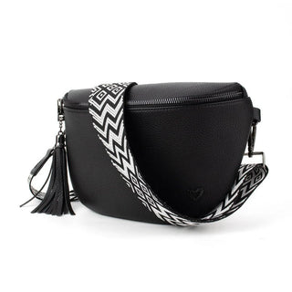 Kimberley Vegan Leather Crossbody in Black