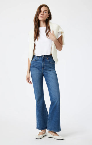 Los Angeles Flare Jeans in Mid Brushed Classic Blue