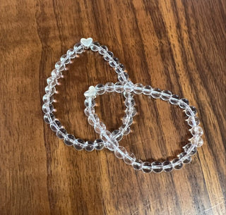 Clear Quartz Bracelet with Sterling Silver Heart