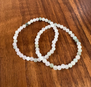 Ice Mountain Jade Bracelet with 4mm beads