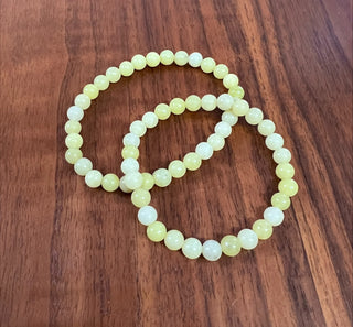 Lime Jade Bracelet with 6mm beads