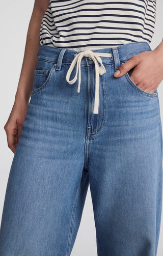 Nella High Rise Wide Leg Jeans in Light Blue Well Blue