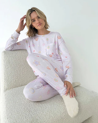Marna Jersey PJ Set in Sugar Cookies