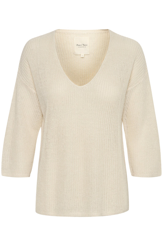 Netrona Knitted Pullover in Whitecap Gray