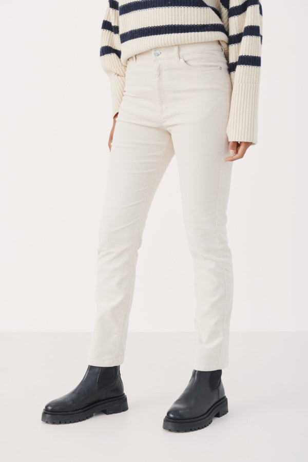 Rana Fine Cord Pants in Perfectly Pale