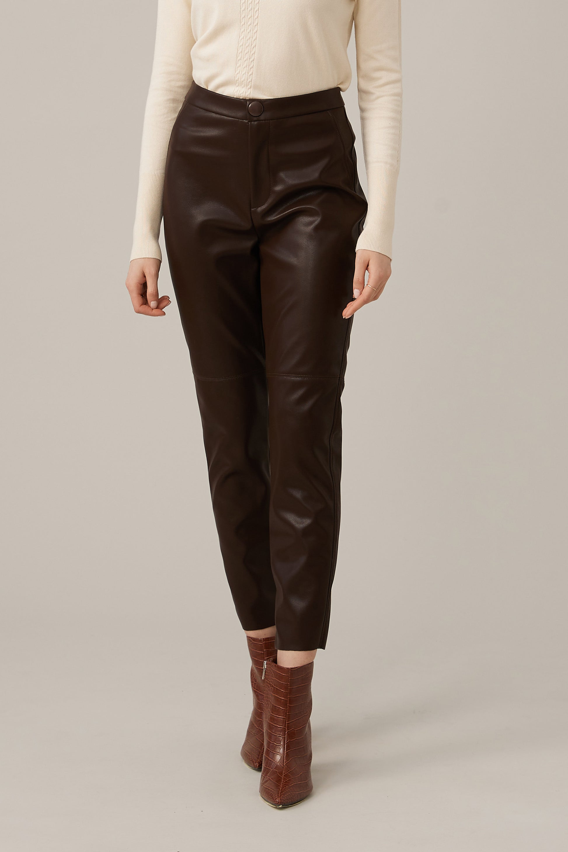 Kaylee Straight Faux Leather Pants