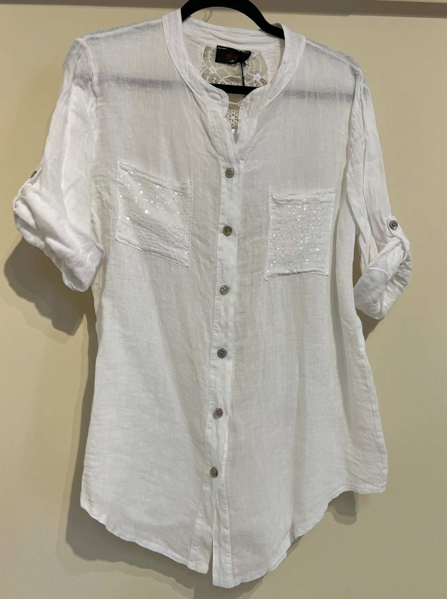 Linen and Lace Button Down