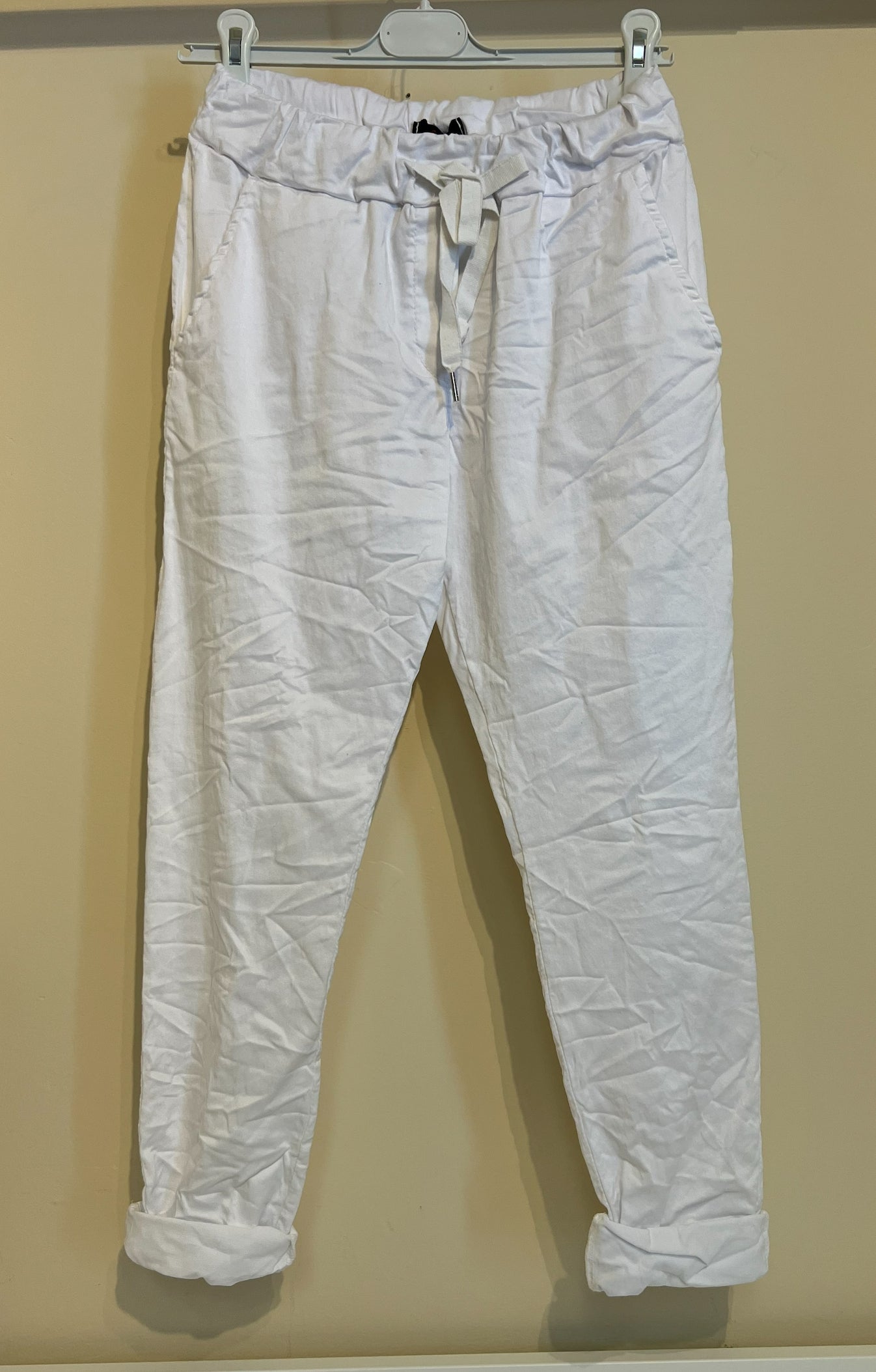 Crinkle Pants in Bright White