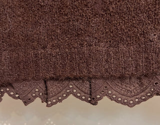 Lacy Knit Pullover in Chicory Coffee