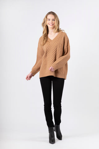 Marci Textured V-Neck Sweater