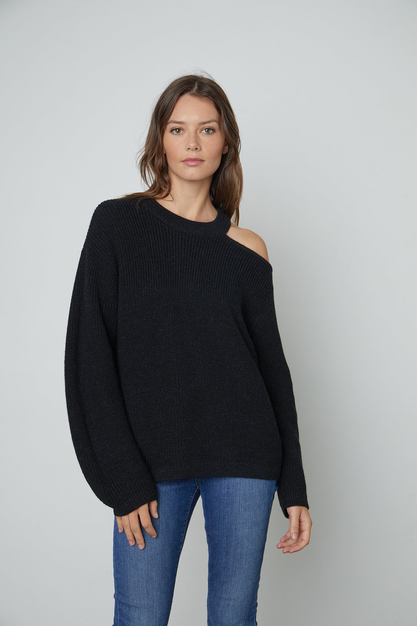 Elise Knit Top in Coal