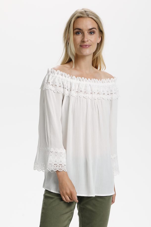 Bea Lace Blouse in Snow White